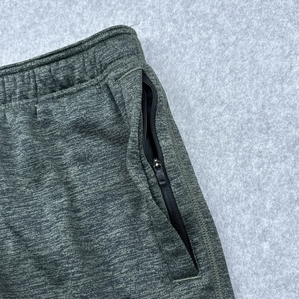 Adidas Team Issue Climawarm Sweatpants Mens Large Green Fleece Stretch Ankle Zip